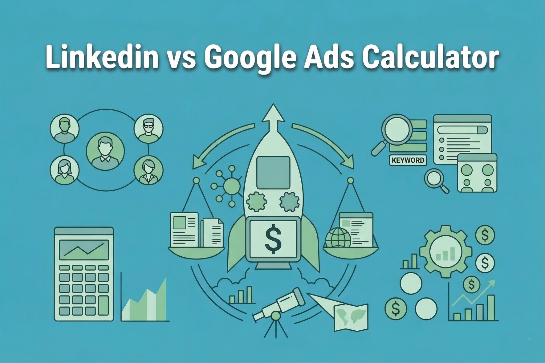 Linkedin vs Google Ads Calculator