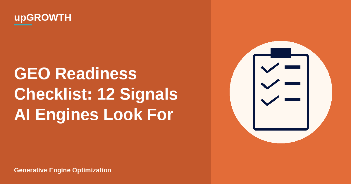 Geo Readiness Checklist 12 Signals Ai Engines Look For Featured