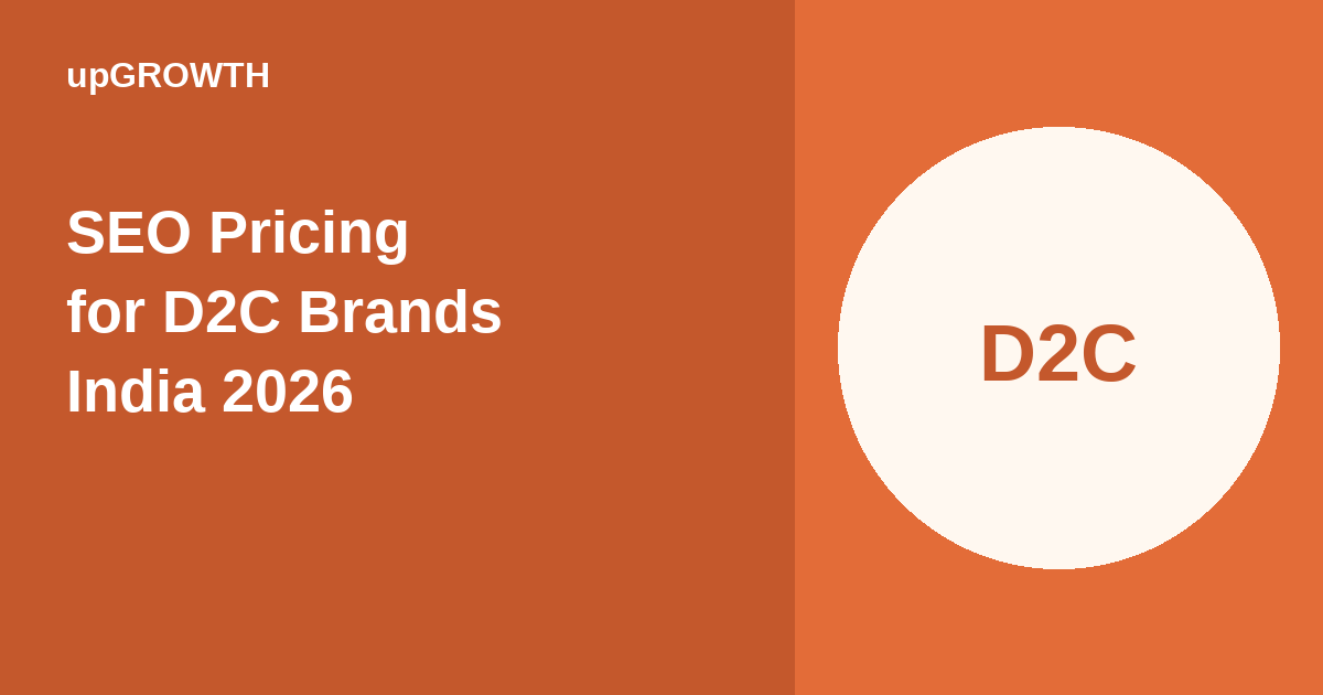 Seo Pricing For D2c Brands India 2026 Featured